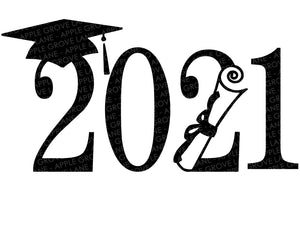 Class Of 2021 Svg Graduation Svg 2021 Svg 2021 Graduation Svg Apple Grove Lane