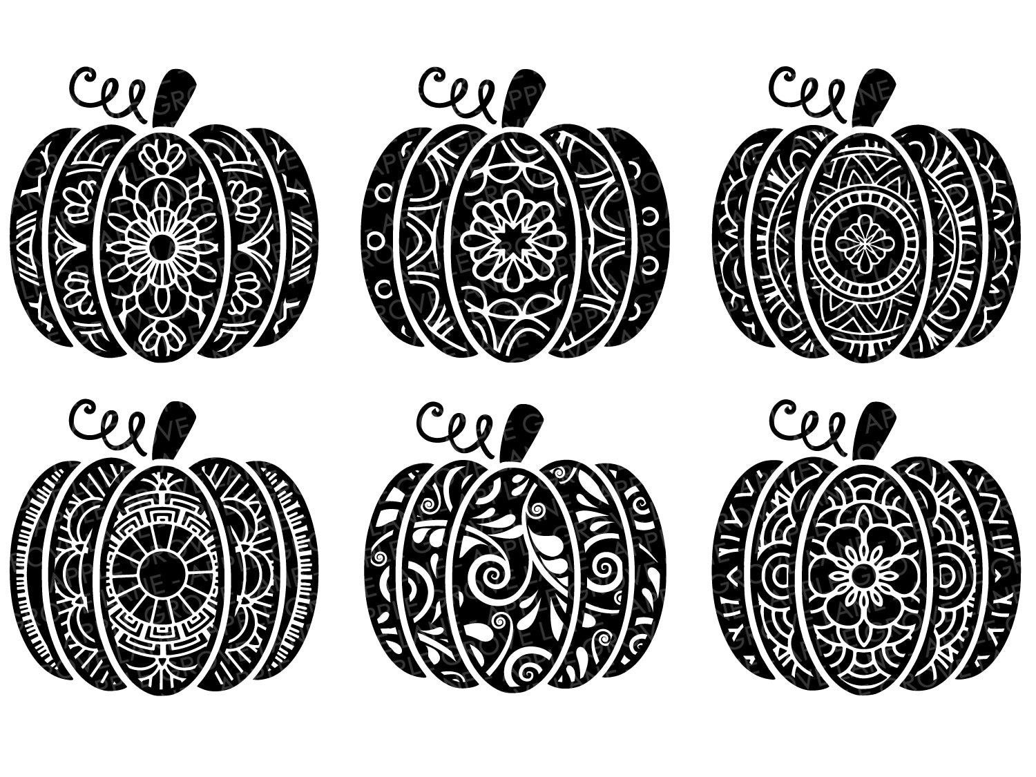 Download Mandala Pumpkin Svg Bundle Pumpkin Svg Swirly Pumpkin Svg Hallow Apple Grove Lane PSD Mockup Templates