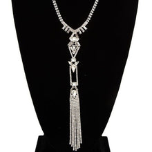 Load image into Gallery viewer, Wholesale 3Pack: Elaine Ornate: Tassel Lariat Rhinestone Y-Neck NECKLACE

