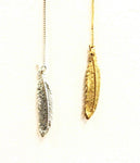 Bohemia Small Feather Chain Earring Single