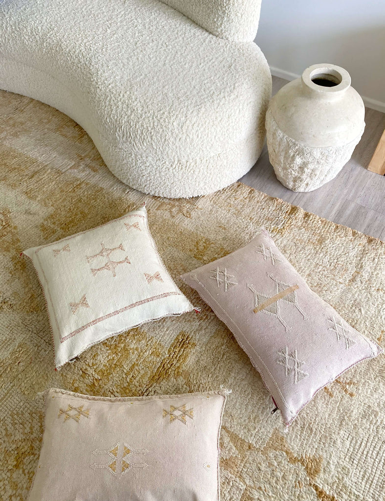 Moroccan cactus silk cushions