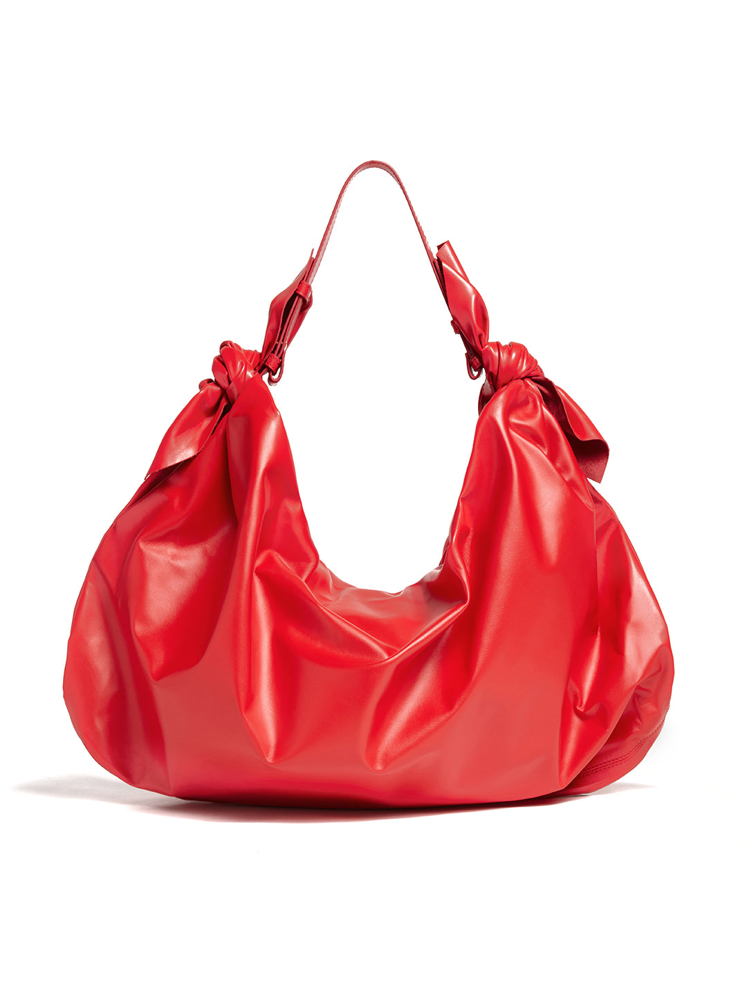 Women's Bag Trend Patent Leather Solid Color Crescent Handbag Lady