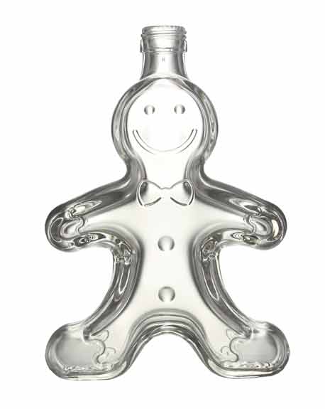 ilgusto glass gingerbread man bottle