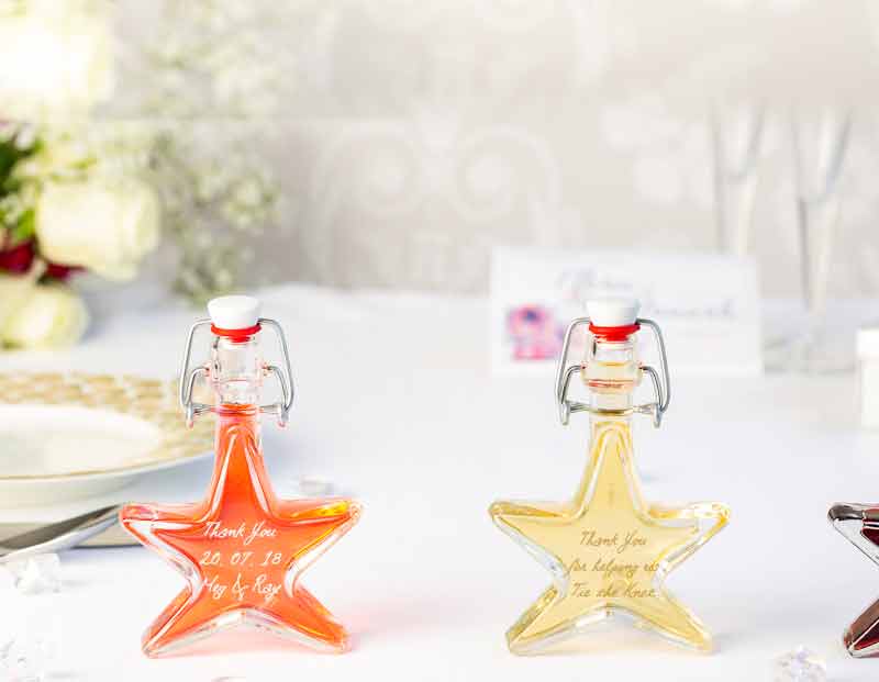 IL Gusto wedding favours - star bottle