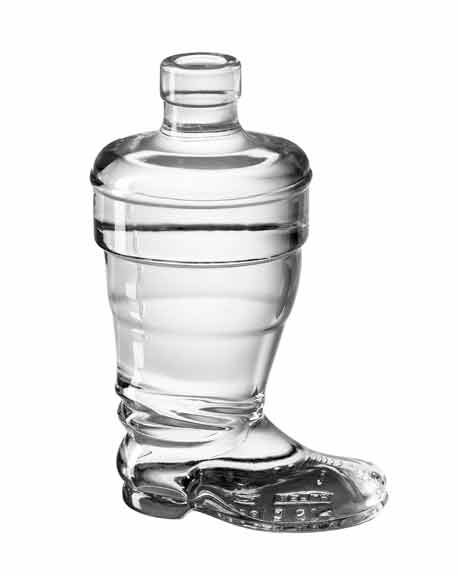 ilgusto glass santa boot bottle