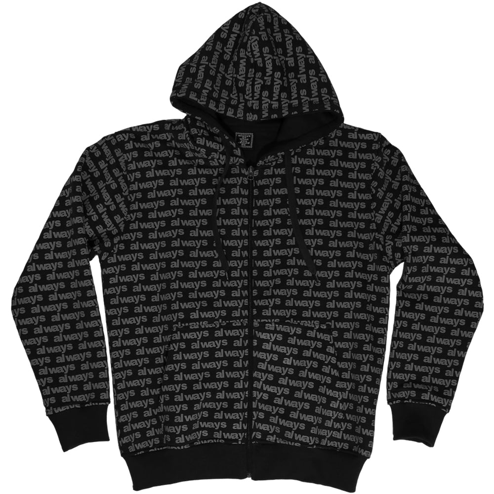 Always Do What You Should Do Mac Zip Up Hoodie Black