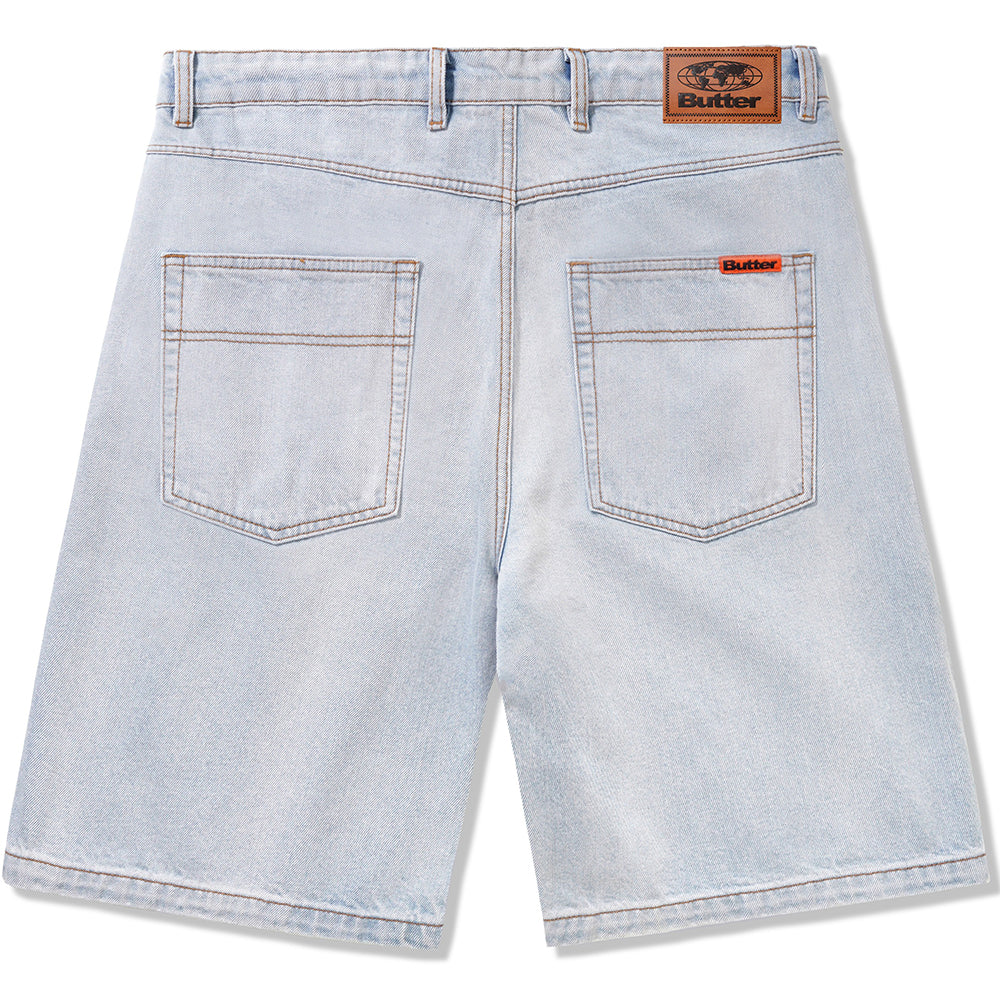 Butter Goods Baggy Denim Shorts Light Blue