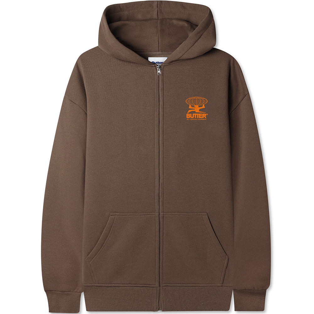 Butter Goods Terrain Zip-Thru Hood Washed Brown