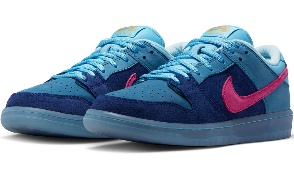 Nike SB x Run The Jewels Dunk Low Pro Shoes Deep Royal Blue/Active Pink-Blue Chill