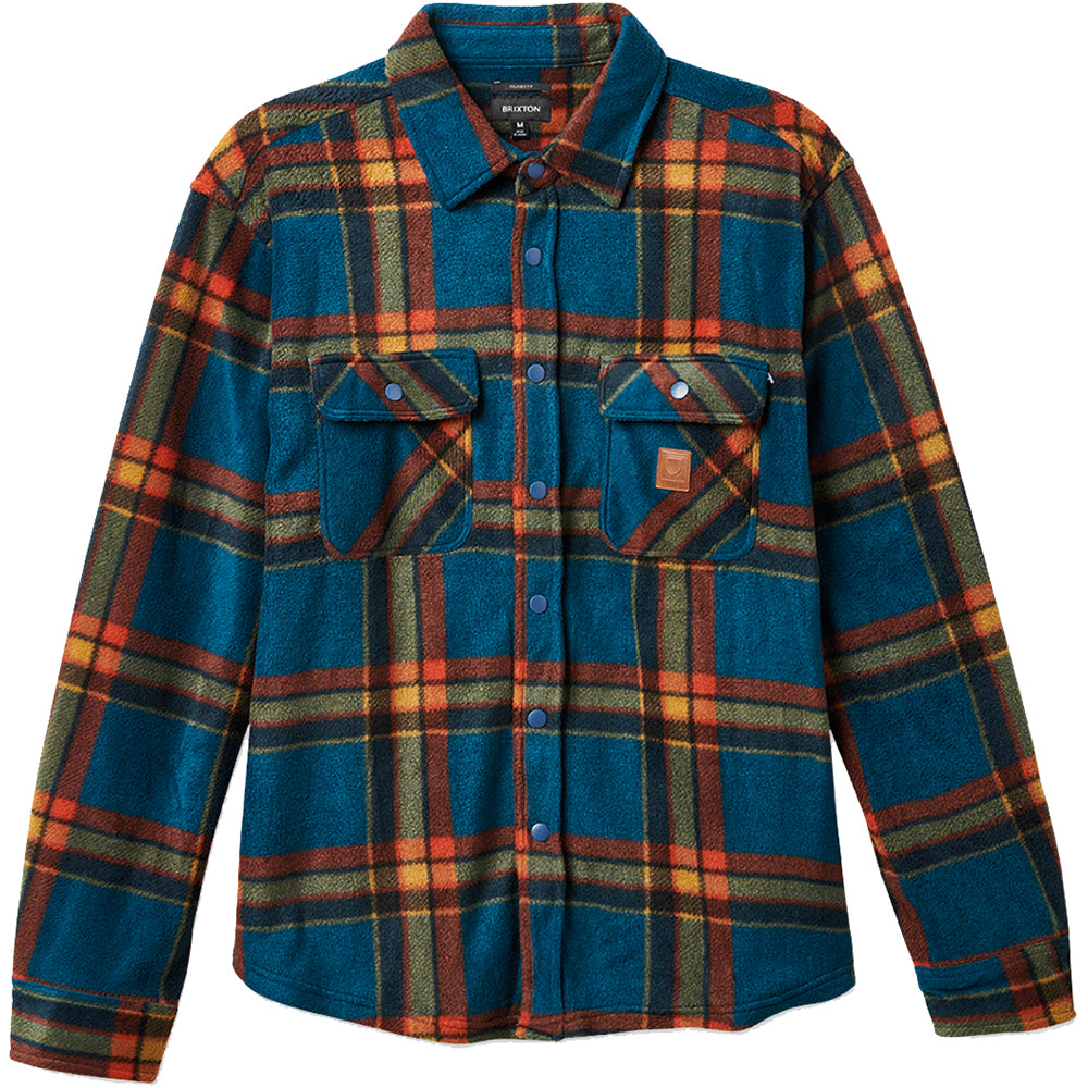 Brixton Bowery Arctic Stretch Fleece deep blue plaid