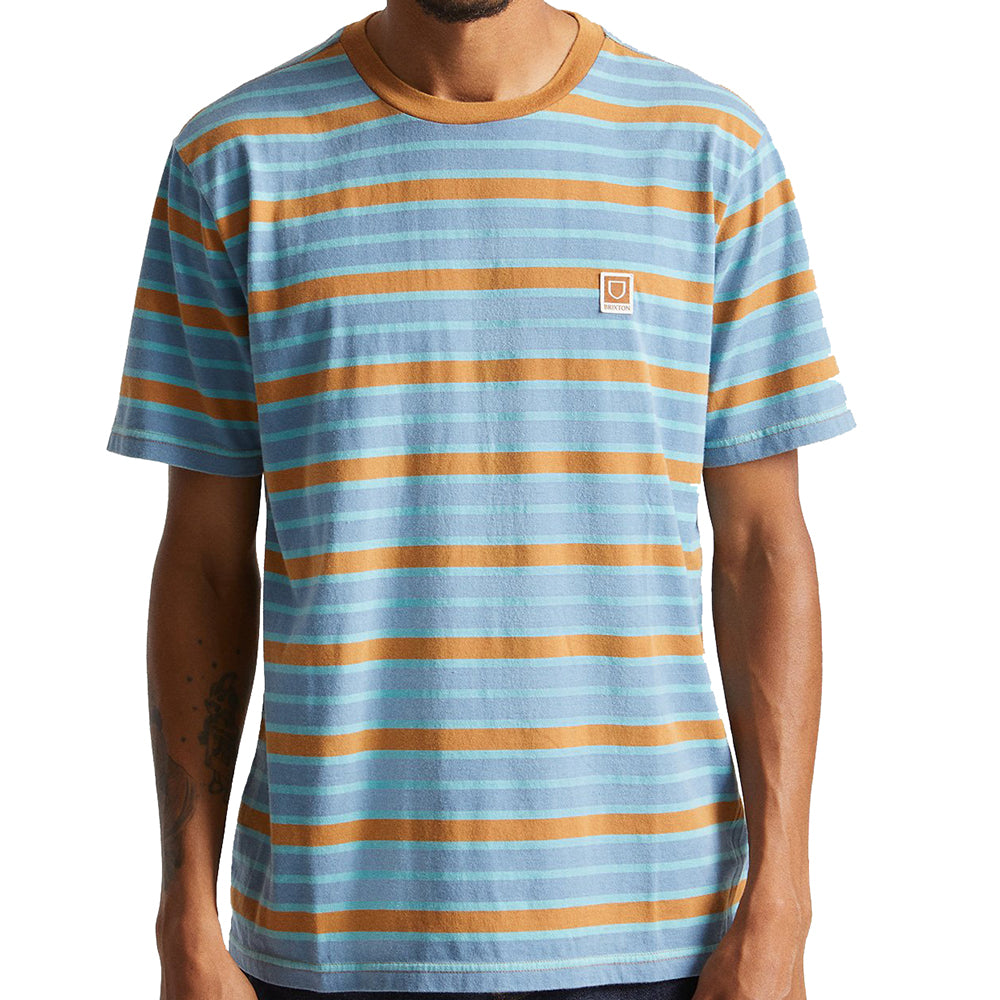 Brixton Hilt Multi Stripe Knit slate blue/lion sun wash