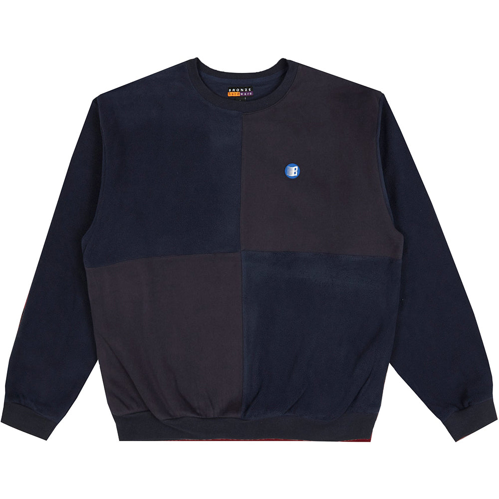 Bronze Split Crewneck navy