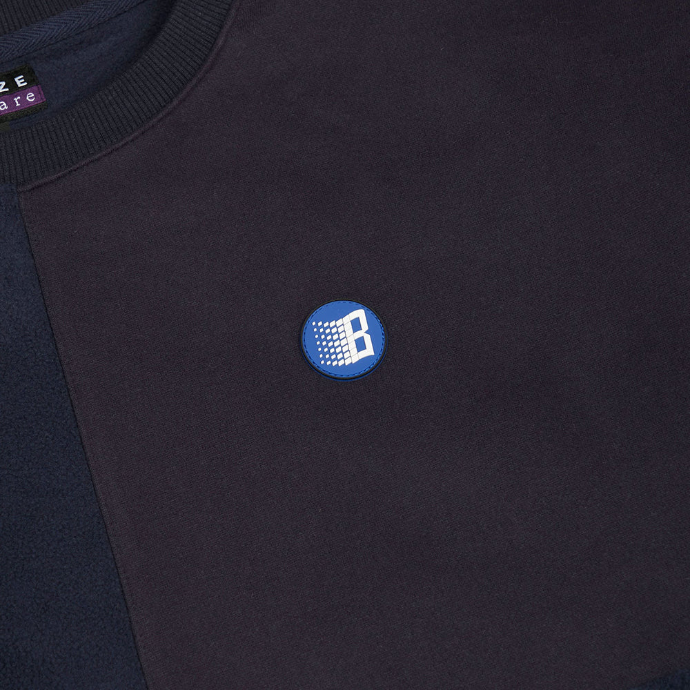 Bronze Split Crewneck navy