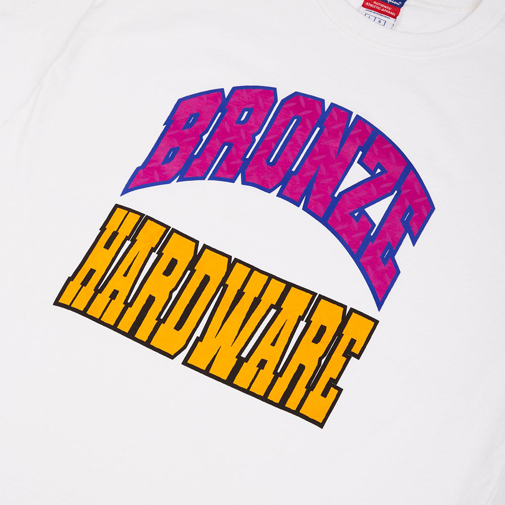 Bronze Varcity Tee white