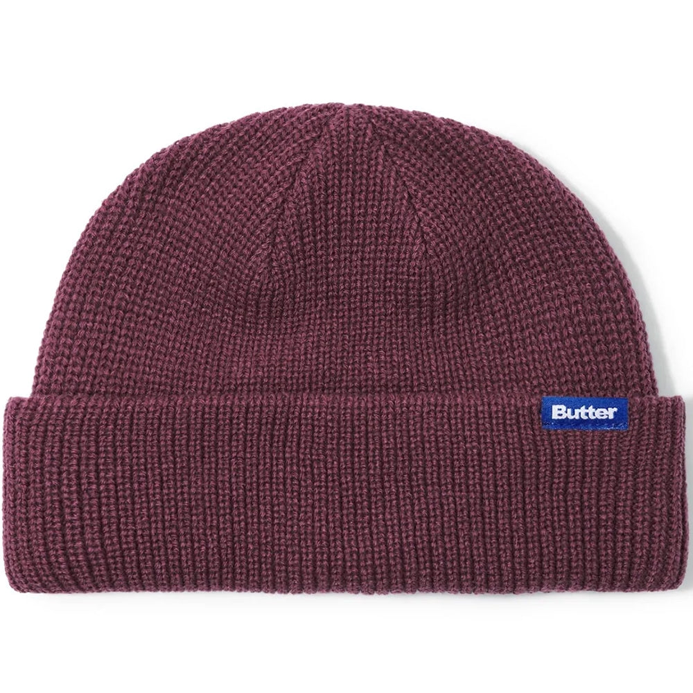 Butter Goods Wharfie Beanie Berry/blue label