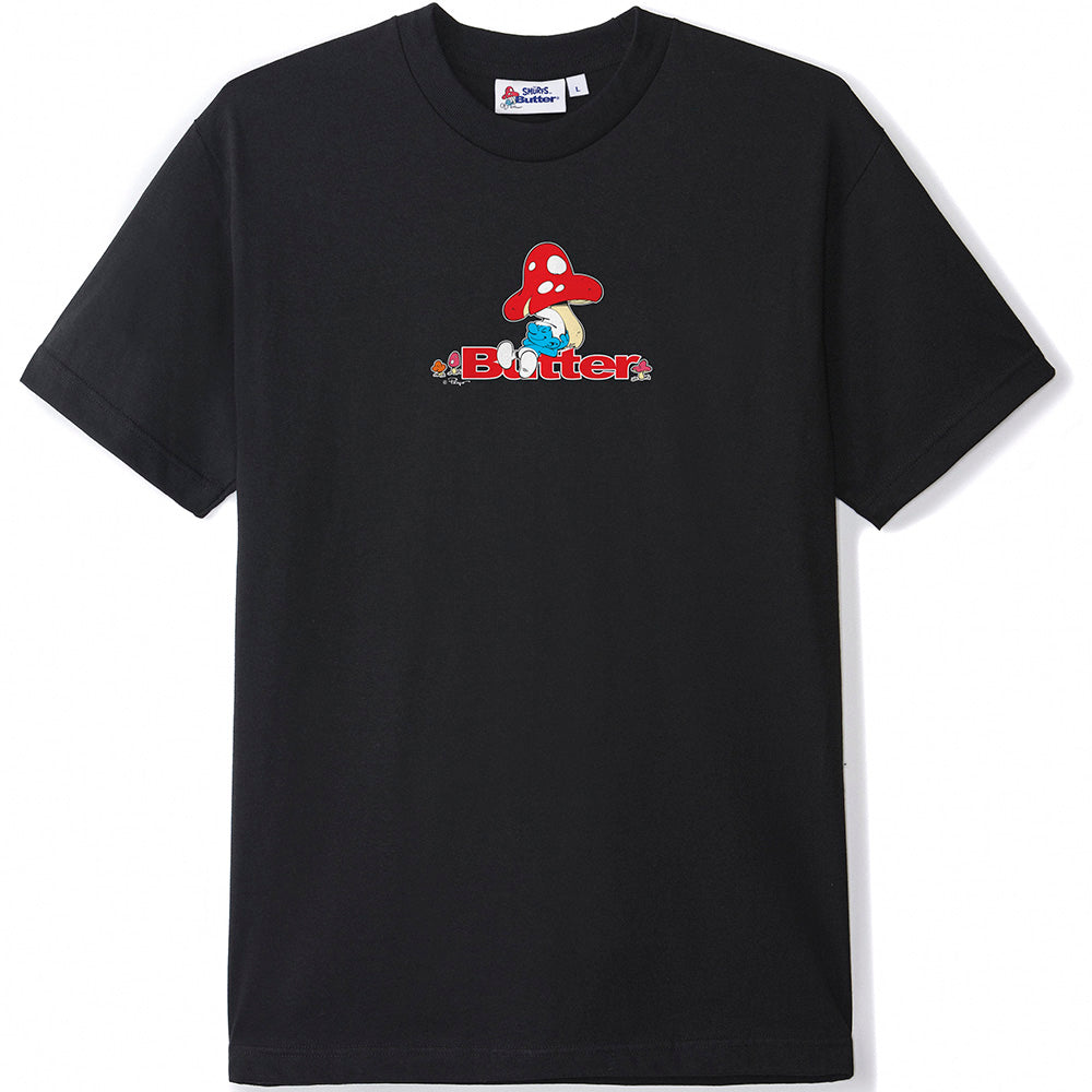 Butter Goods x The Smurfs Lazy Logo Tee Black