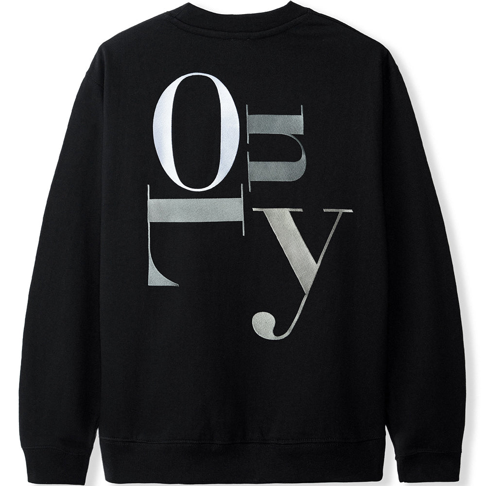 Cash Only Big Letter Crewneck Black