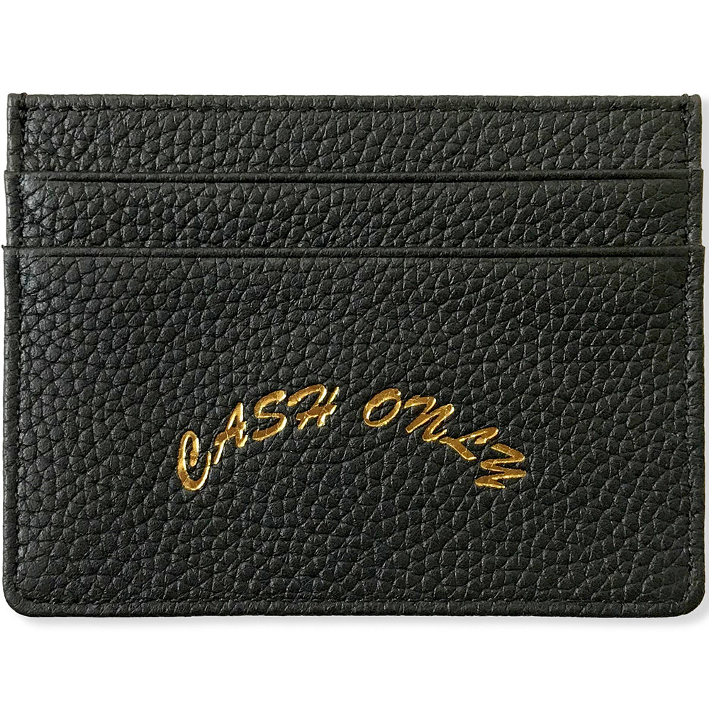 Cash Only Leather Cardholder Black