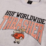HUF x Thrasher Candlestick Crewneck Sweatshirt athletic heather