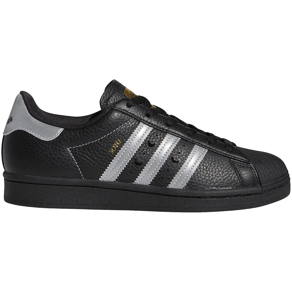 adidas superstar silver and black