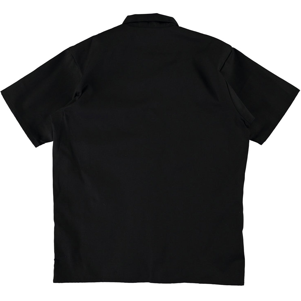 Ben Davis short sleeve half zip work shirt solid black | Manchester's ...