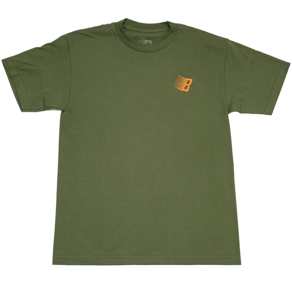 Bronze B Logo T shirt military green/orange/white