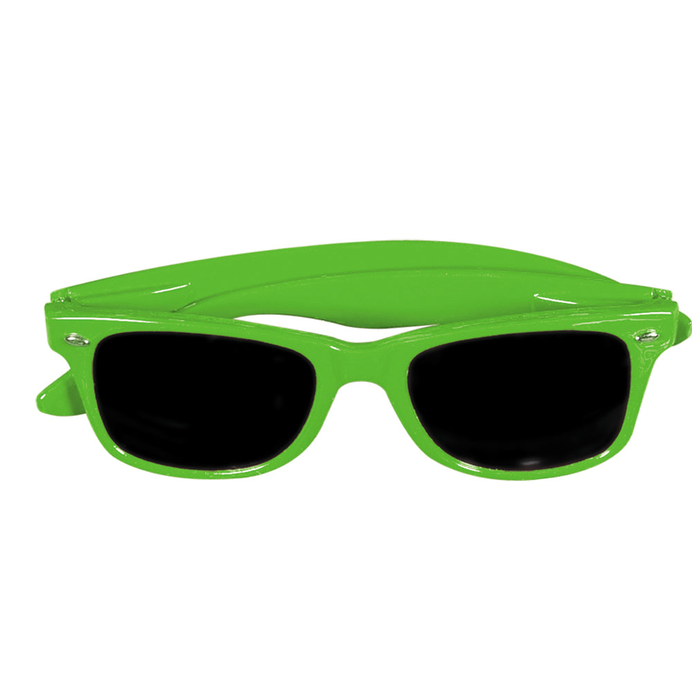 Chocolate Chunk Shades florescent green sunglasses