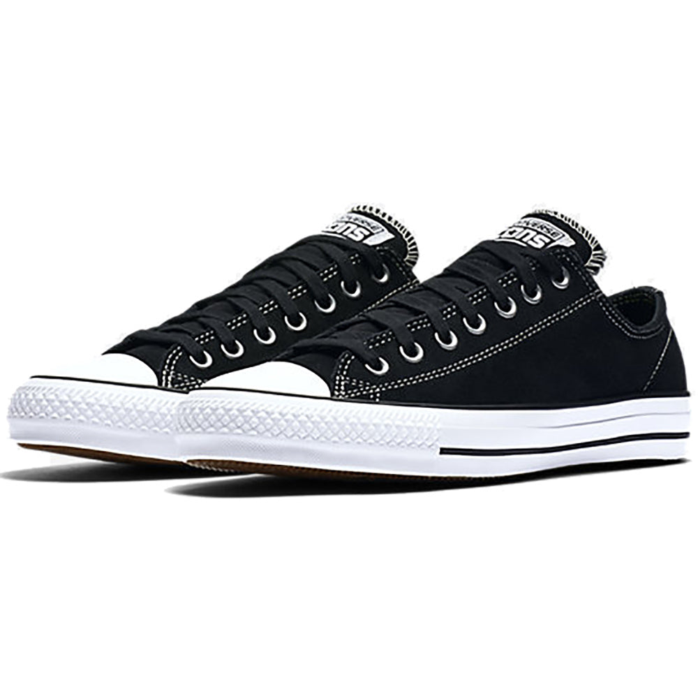 Converse CONS CTAS Pro Ox Shoes Black/Black/White Suede