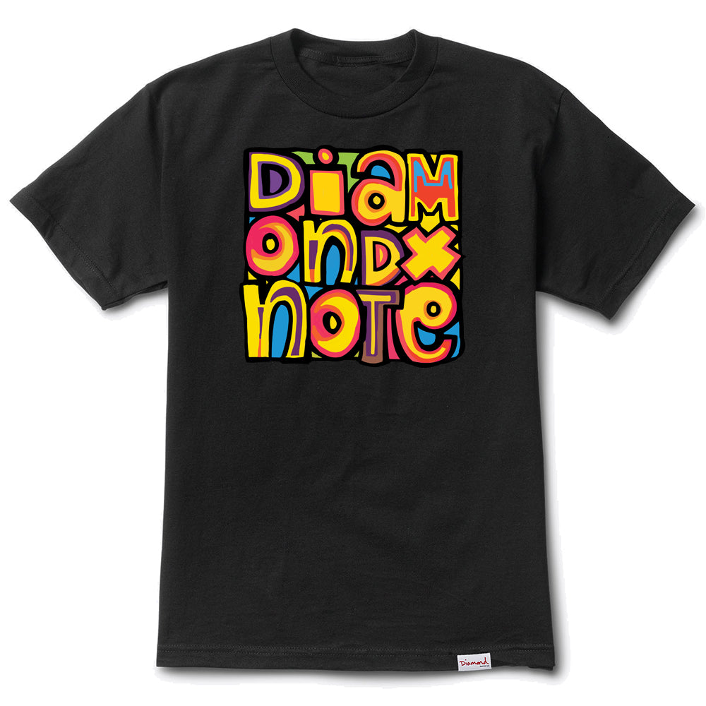 Diamond x NOTE For Luck black T shirt