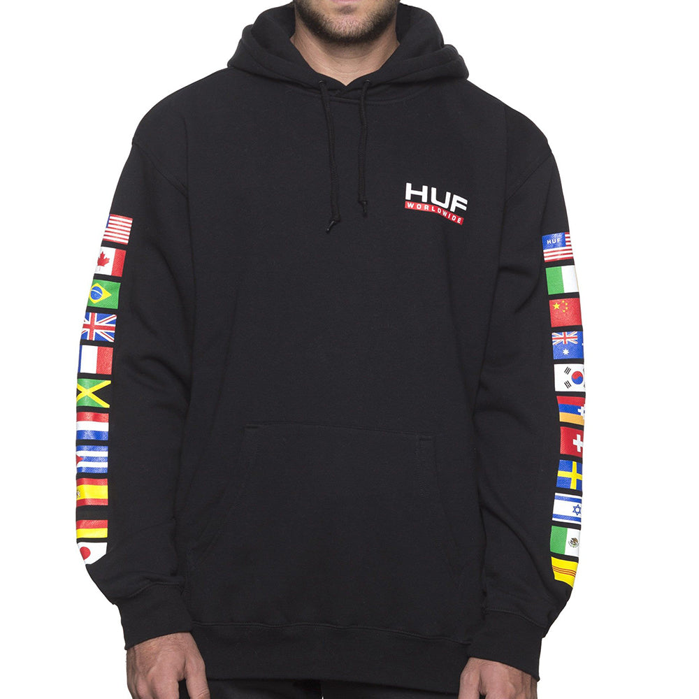 huf flags black hoodie