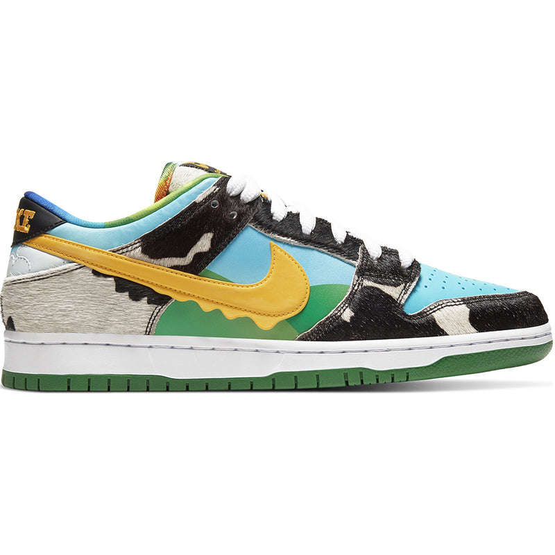 nike sb dunk low pro qs white university gold