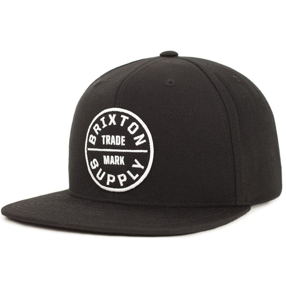 Brixton Oath III black snapback cap