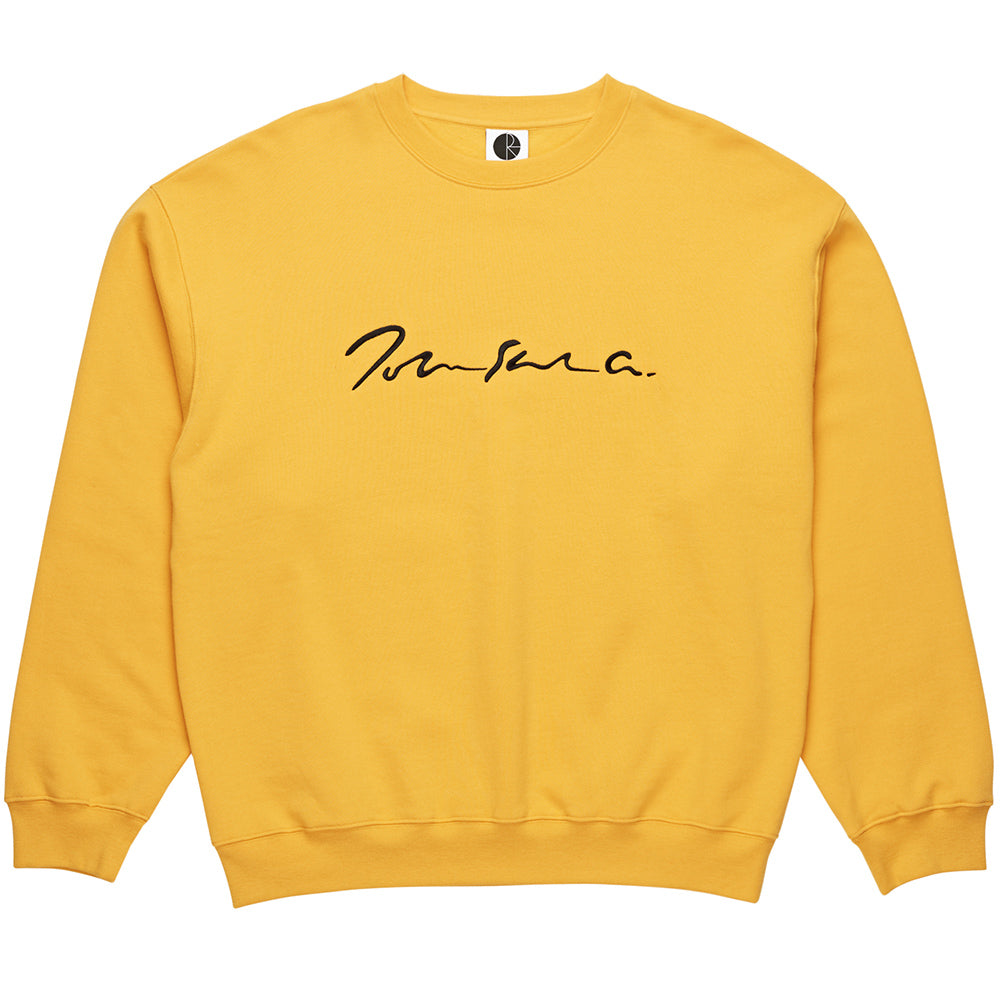 light yellow crew neck sweatshirt