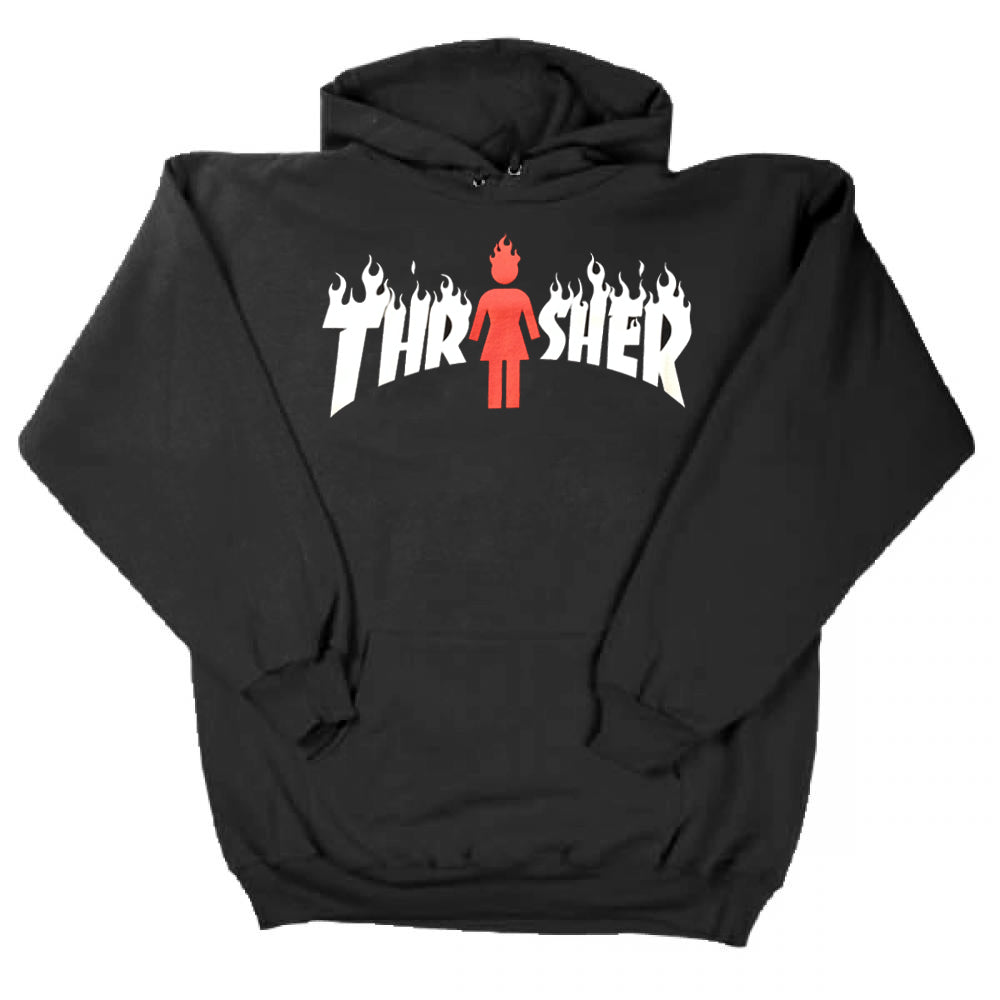 thrasher x girl hoodie