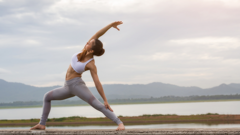 woman doing yoga