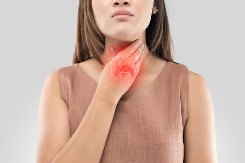 Woman with thyroid issue