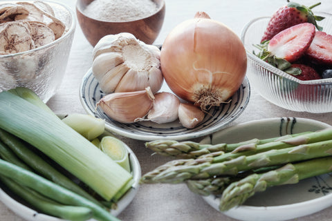 Variety of prebiotic Fiber on a table