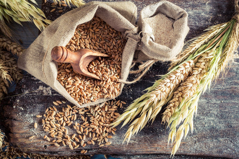 whole grains on wood table