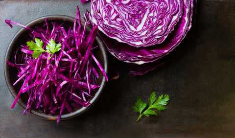 red cabbage in a bowl