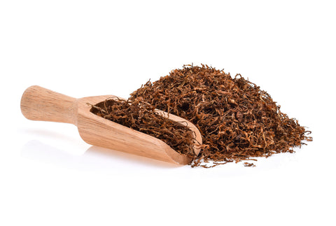 tobacco leaves on white background