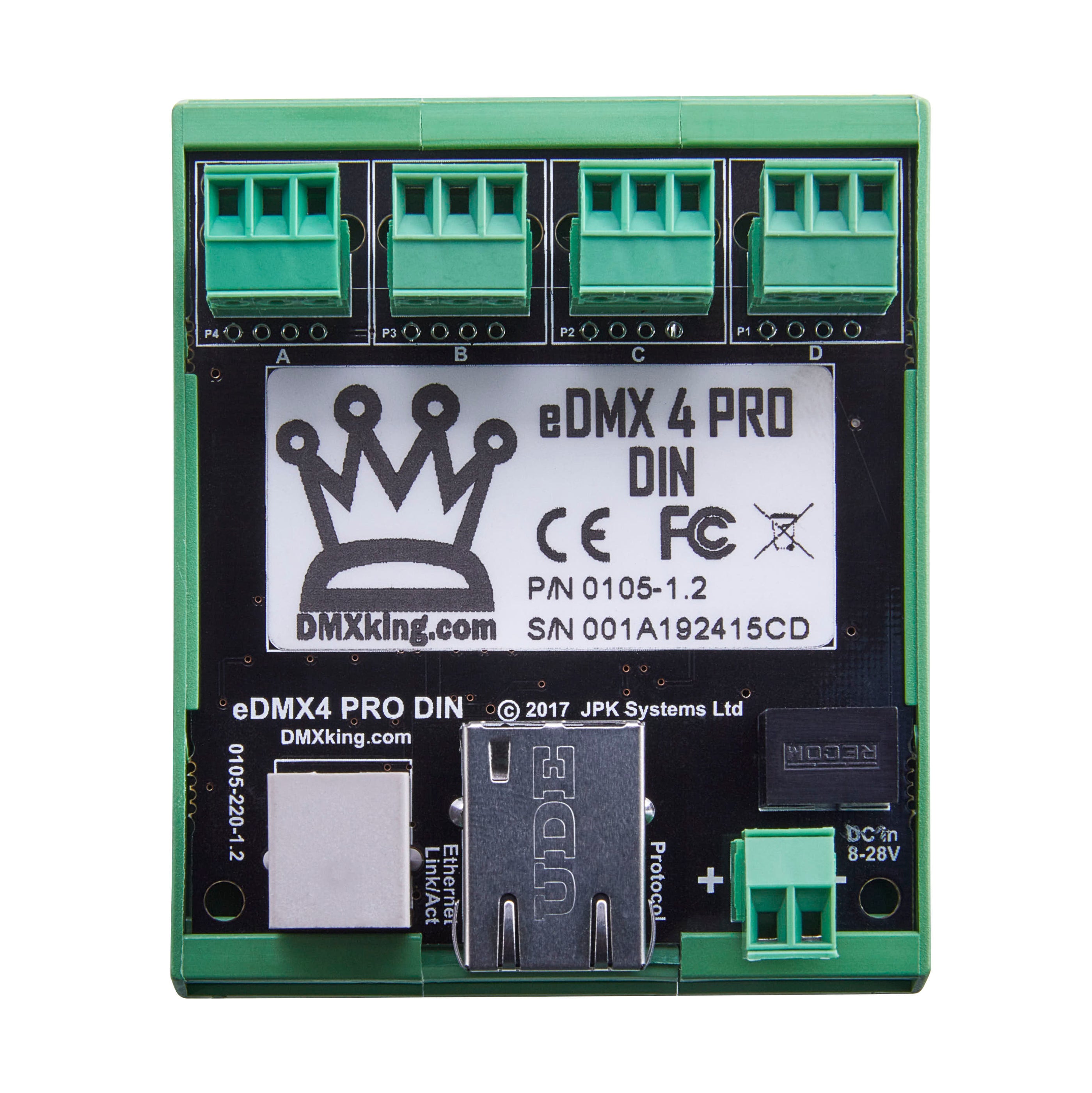 DMXking eDMX4 DIN PRO ArtNet/sACN to DMX Controller — DMX Pro Sales