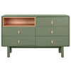 Chest of drawers Home ESPRIT Green polypropylene MDF Wood 120 x 40 x 75 cm