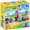 Playset Playmobil 1.2.3 Dog Boys 70406 (6 pcs)