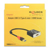 USB 3.0 to HDMI Adapter DELOCK 62736 20 cm Black