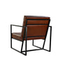 Armchair DKD Home Decor Black Metal Brown Leather (75 x 89 x 90 cm)