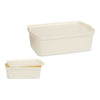 Storage Box with Lid Cream Plastic (29,5 x 14,3 x 45 cm)