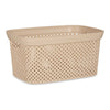 Basket Beige Plastic (24 x 17 x 35 cm)