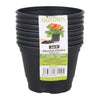Set of pots Little Garden Plastic Black (8 Uds)