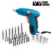 PWR Work Cordless Screwdriver with Accessories