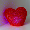 Glitter Multi-Coloured LED Heart